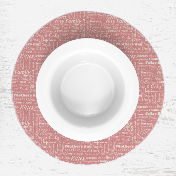 Mother's Day Round Linen Placemats - LIFESTYLE (single)
