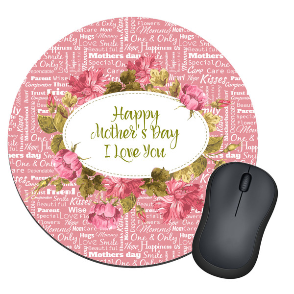 Custom Mother's Day Round Mouse Pad