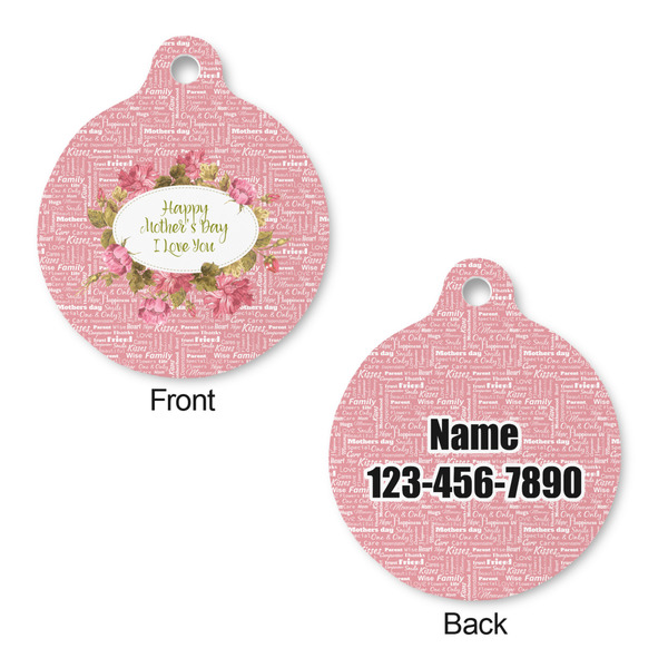 Mother's Day Round Pet ID Tag - Large - Approval