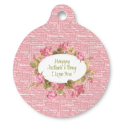 Mother's Day Round Pet ID Tag