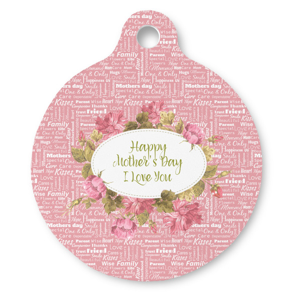 Custom Mother's Day Round Pet ID Tag - Large
