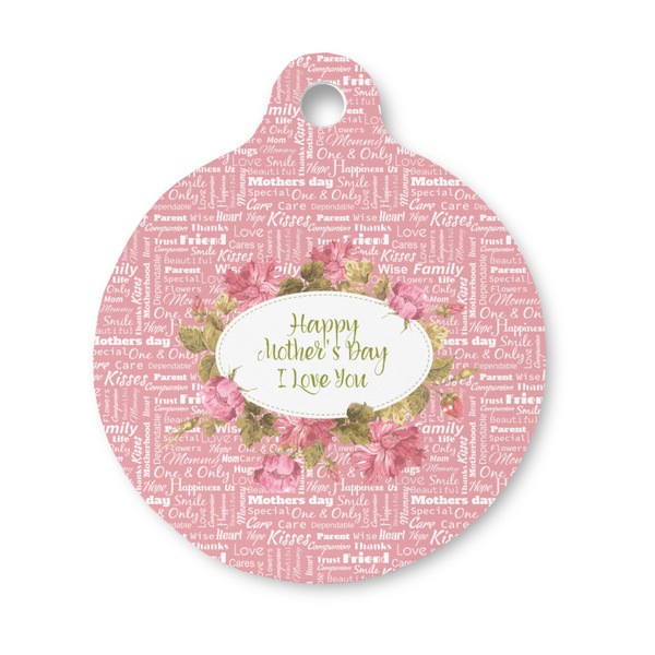 Custom Mother's Day Round Pet ID Tag - Small