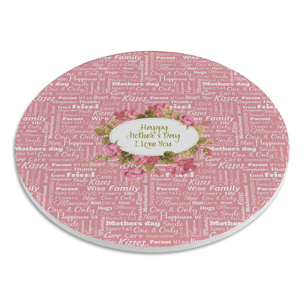 Mother's Day Round Stone Trivet - Angle View