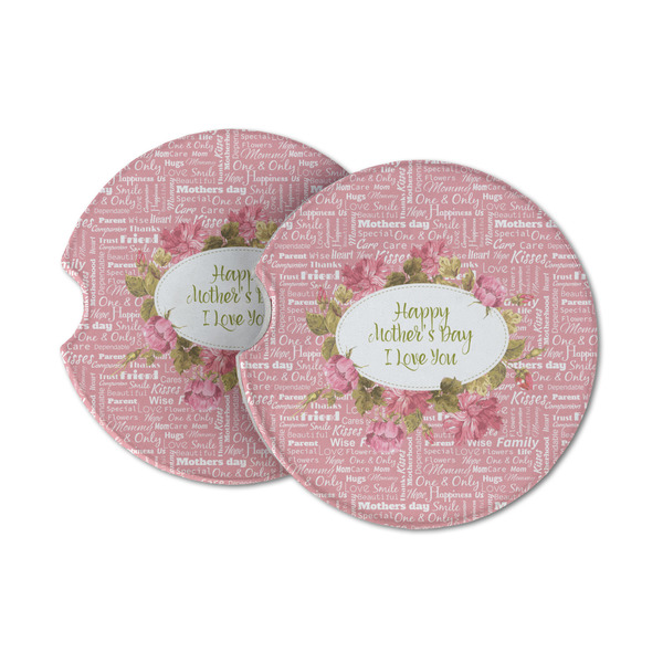 Custom Mother's Day Sandstone Car Coasters - Set of 2