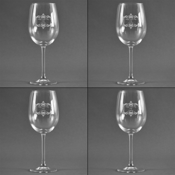 Mother's Day Set of Four Personalized Wineglasses (Approval)