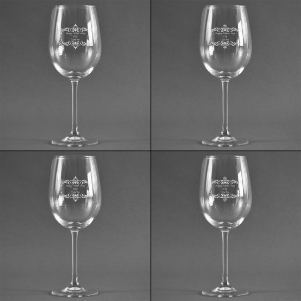 Mother's Day Set of Four Personalized Wineglasses (Approval)