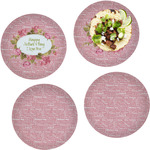Mother's Day Set of 4 Glass Lunch / Dinner Plate 10"