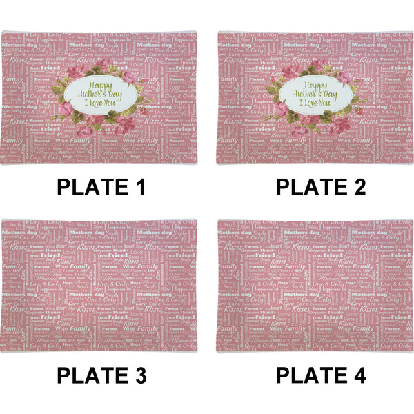 Mother's Day Set of Rectangular Appetizer / Dessert Plates (Approval)