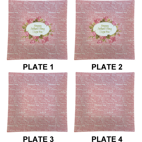 Mother's Day Set of Square Dinner Plates (Approval)