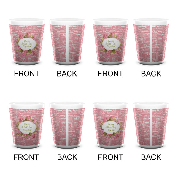 Mother's Day Shot Glass - White - Set of 4 - APPROVAL