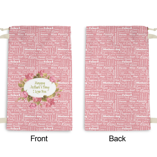 Mother's Day Small Laundry Bag - Front & Back View