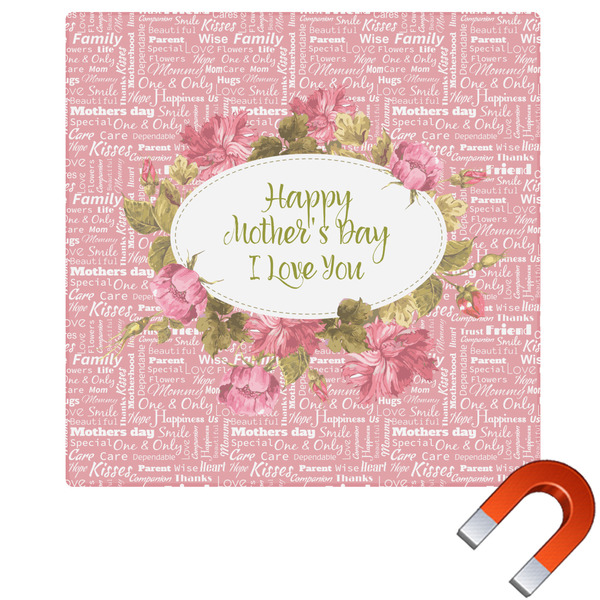 Custom Mother's Day Square Car Magnet - 6"