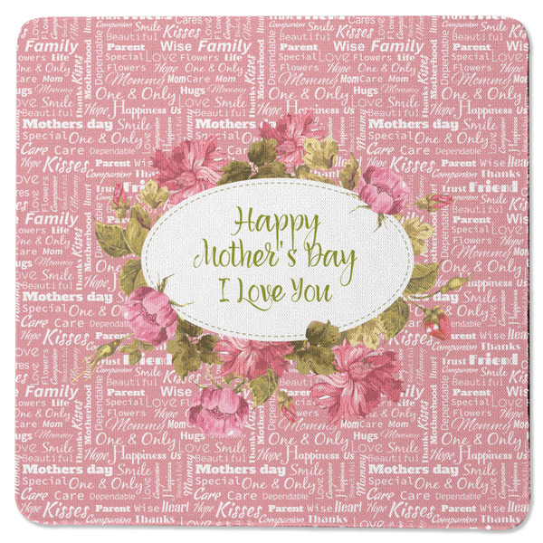 Mother's Day Square Coaster Rubber Back - Single