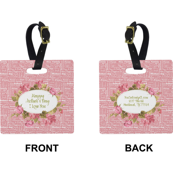 Mother's Day Square Luggage Tag (Front + Back)