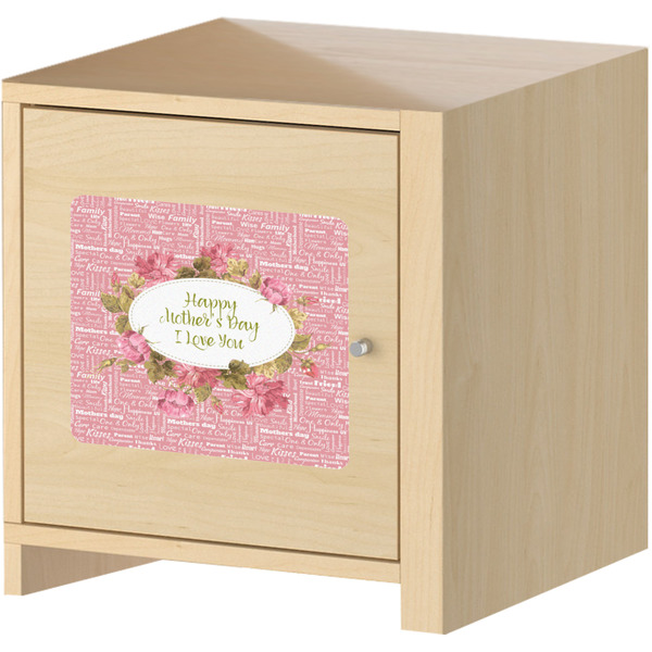 Mother's Day Square Wall Decal on Wooden Cabinet