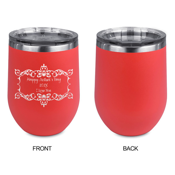 Mother's Day Stainless Wine Tumblers - Coral - Single Sided - Approval
