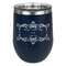 Mother's Day Stemless Stainless Steel Wine Tumbler - Navy - Double Sided