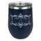 Mother's Day Stainless Wine Tumblers - Navy - Single Sided - Front