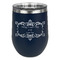 Mother's Day Stemless Stainless Steel Wine Tumbler - Navy - Single Sided