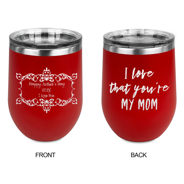 Mother's Day Stainless Wine Tumblers - Red - Double Sided - Approval