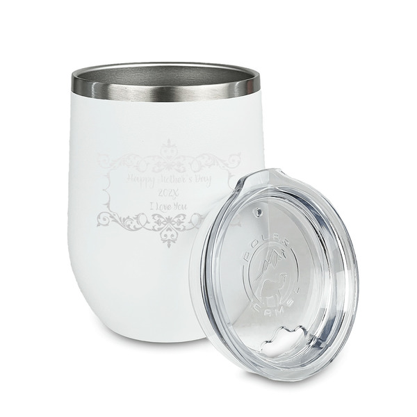 Mother's Day Stainless Wine Tumblers - White - Double Sided - Alt View