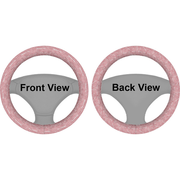 Mother's Day Steering Wheel Cover- Front and Back