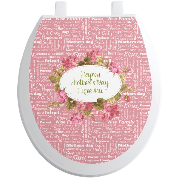 Custom Mother's Day Toilet Seat Decal - Round