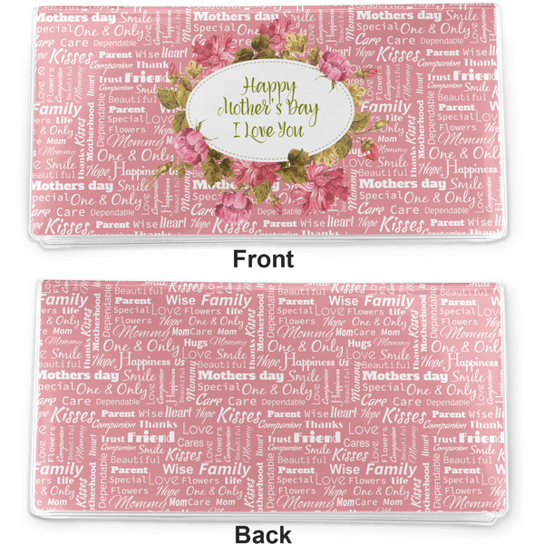 Mother's Day Vinyl Check Book Cover - Front and Back