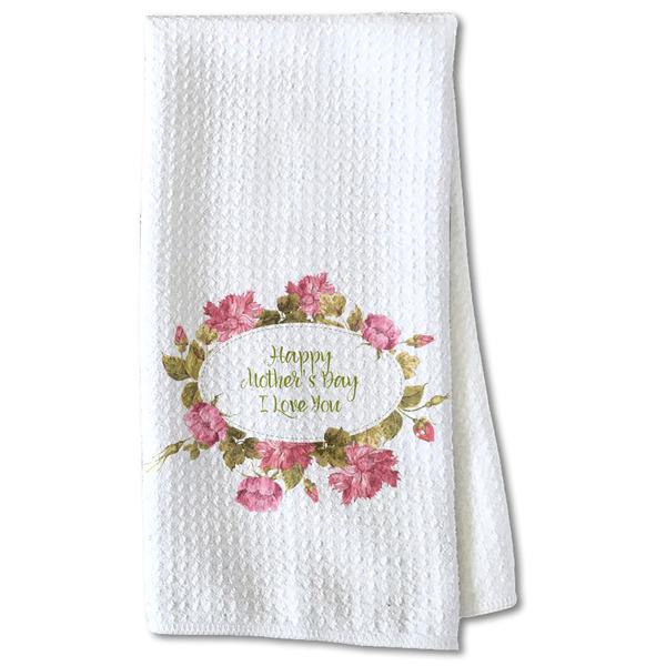 Mother's Day Waffle Towel - Partial Print Print Style Image