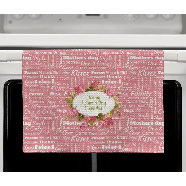 Mother's Day Waffle Weave Towel - Full Color Print - Lifestyle2 Image