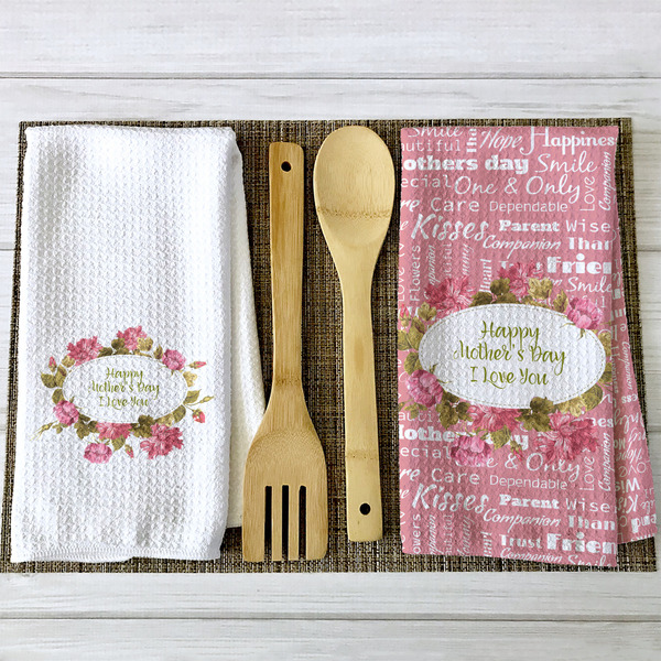 Mother's Day Waffle Weave Towels - 2 Print Styles
