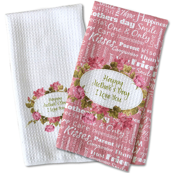 Mother's Day Waffle Weave Towels - Two Print Styles