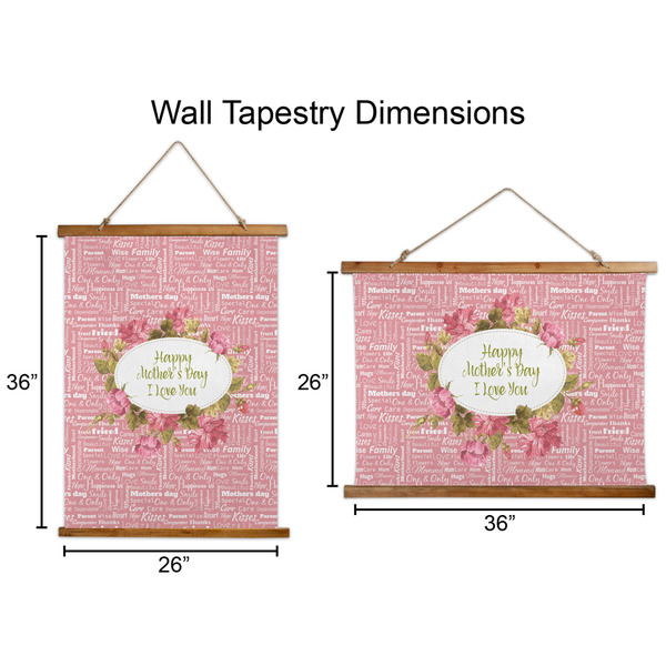 Mother's Day Wall Hanging Tapestries - Parent/Sizing
