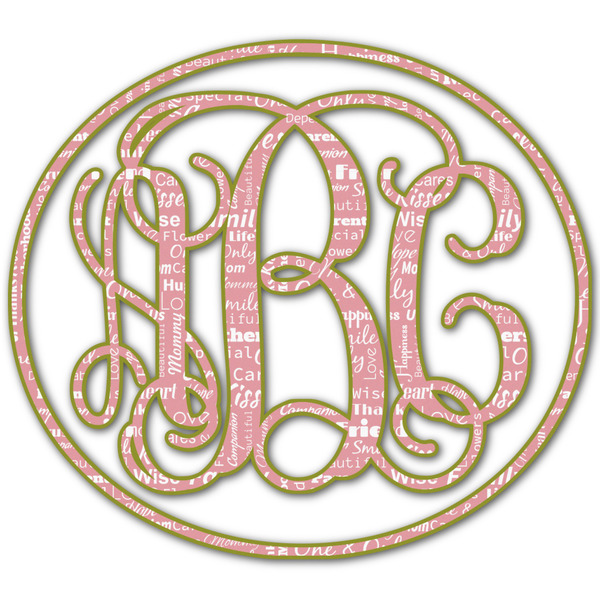 Custom Mother's Day Monogram Decal - Large
