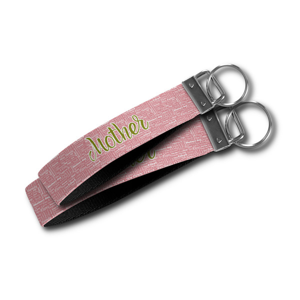 Mother's Day Webbing Keychain FOBs - Size Comparison
