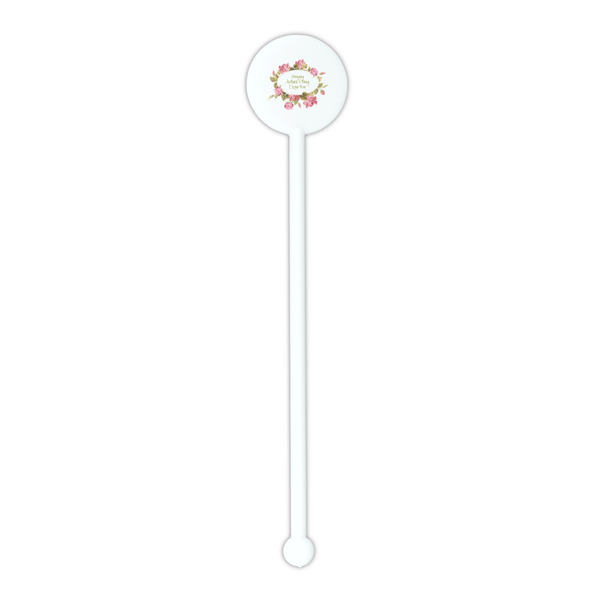 Mother's Day White Plastic 5.5" Stir Stick - Round - Single Stick