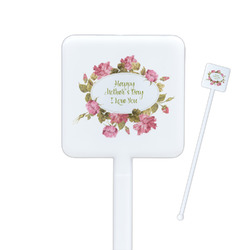 Mother's Day Square Plastic Stir Sticks - Double Sided