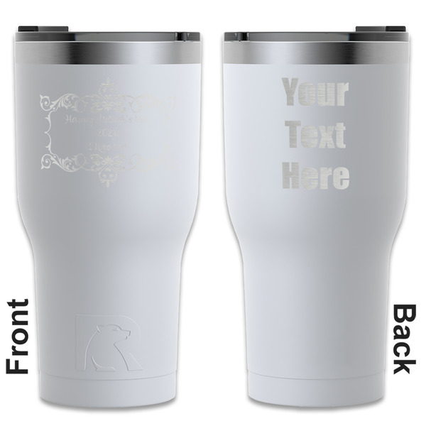 Custom Mother's Day RTIC Tumbler - White - Engraved Front & Back