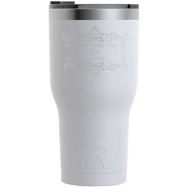 Custom Mother's Day RTIC Tumbler - White - Engraved Front