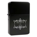 Mother's Day Windproof Lighter - Black - Single Sided & Lid Engraved