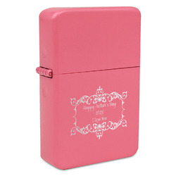 Mother's Day Windproof Lighter - Pink - Double Sided & Lid Engraved
