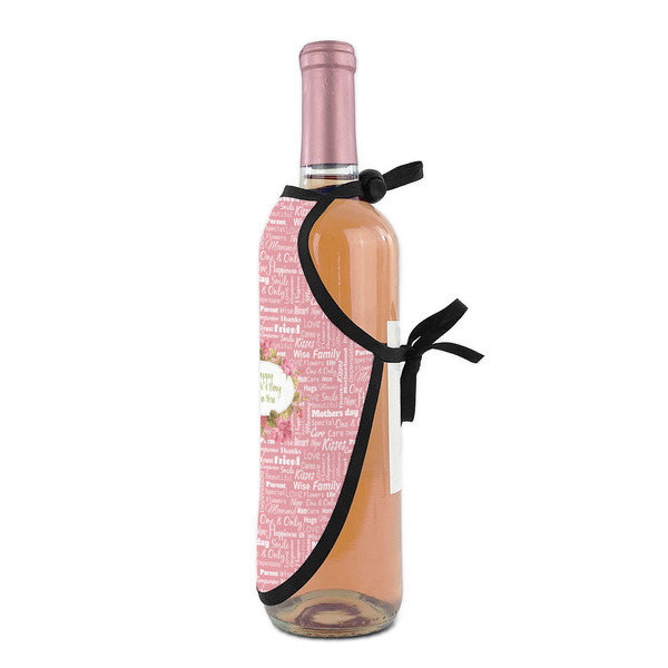 Mother's Day Wine Bottle Apron - DETAIL WITH CLIP ON NECK