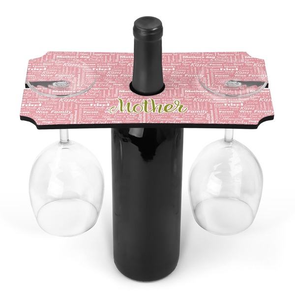 Custom Mother's Day Wine Bottle & Glass Holder