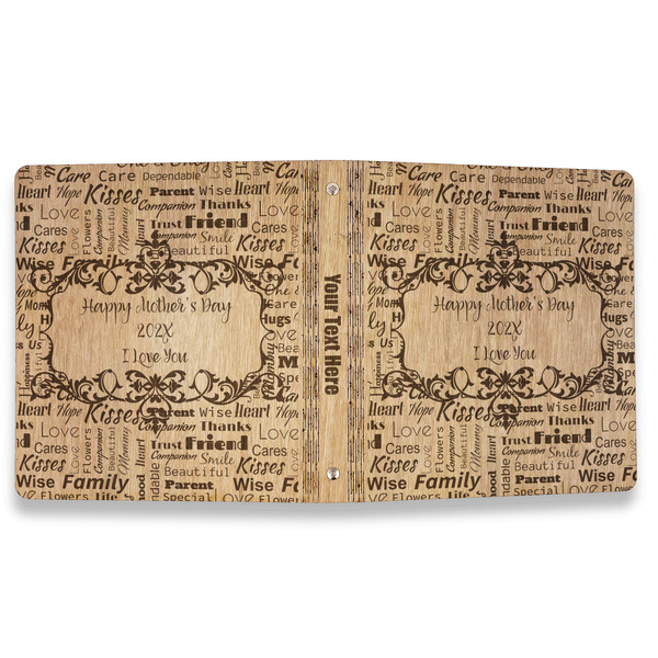 Mother's Day Wood 3-Ring Binders - 1" Letter - Approval