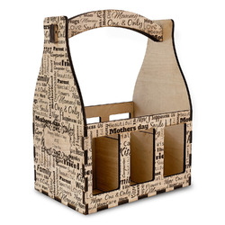 Mother's Day Wooden Beer Bottle Caddy