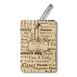 Mother's Day Wood Luggage Tag - Rectangle