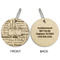 Mother's Day Wood Luggage Tags - Round - Approval
