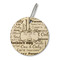 Mother's Day Wood Luggage Tags - Round - Front/Main