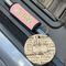 Mother's Day Wood Luggage Tags - Round - Lifestyle