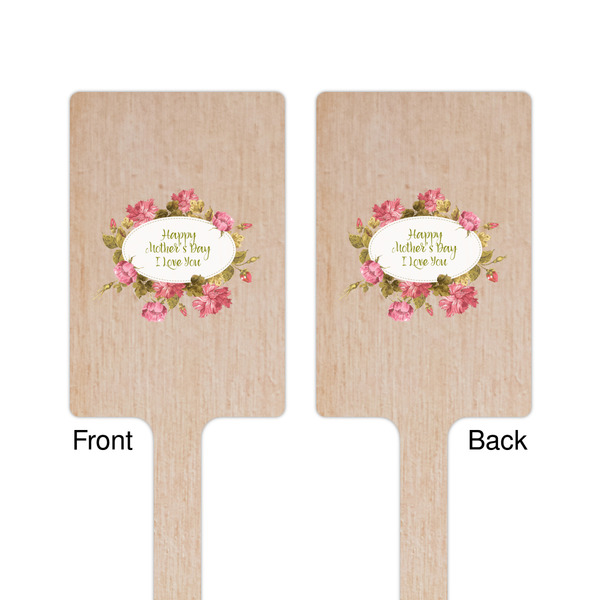 Mother's Day Wooden 6.25" Stir Stick - Rectangular - Double Sided - Front & Back